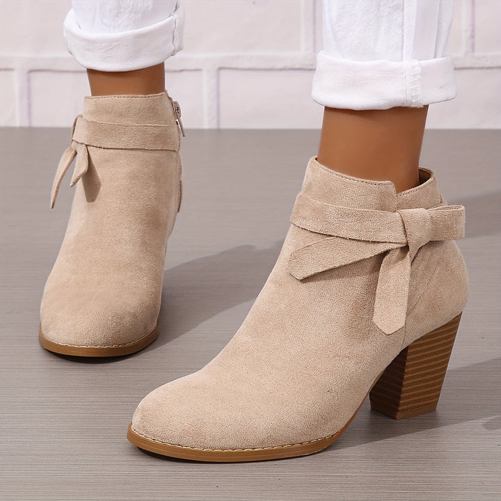 Arvelle | Femme Bottines Talon Carré Nœud - Black - Image 3