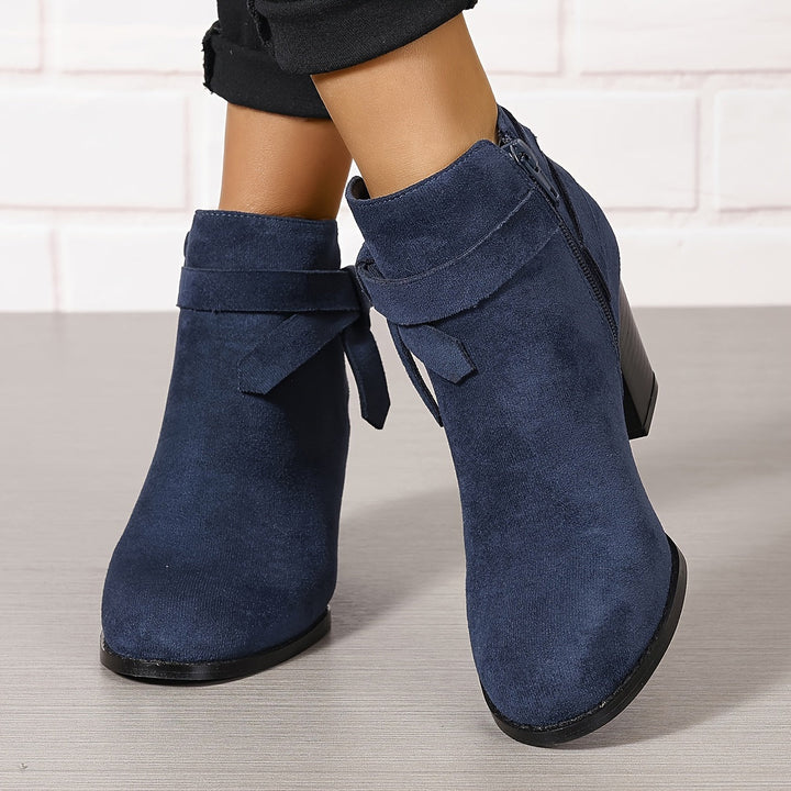 Arvelle | Femme Bottines Talon Carré Nœud - Black - Image 4
