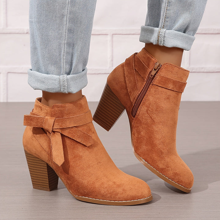 Arvelle | Femme Bottines Talon Carré Nœud - Black - Image 5