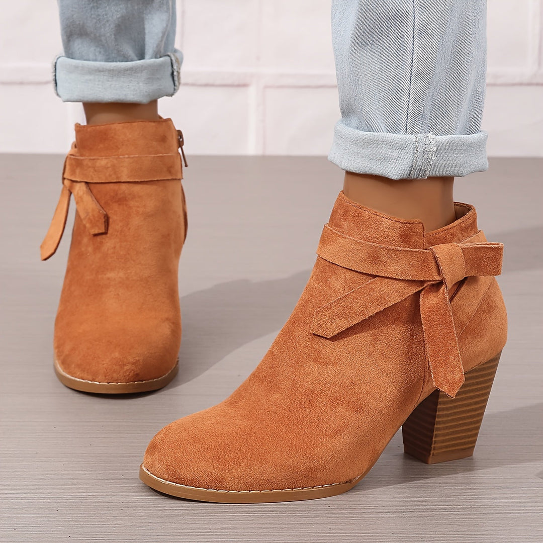 Arvelle | Femme Bottines Talon Carré Nœud - Black - Image 6