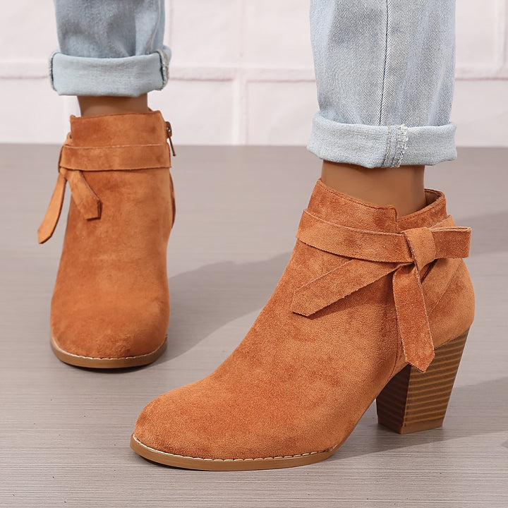 Arvelle | Femme Bottines Talon Carré Nœud - Black - Image 6