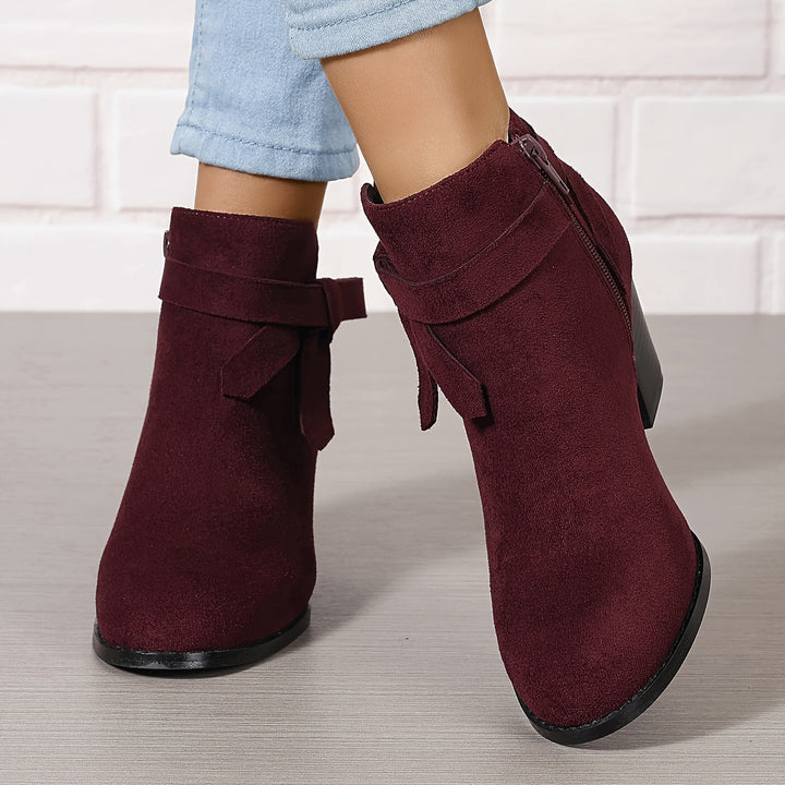 Arvelle | Femme Bottines Talon Carré Nœud - Black - Image 7