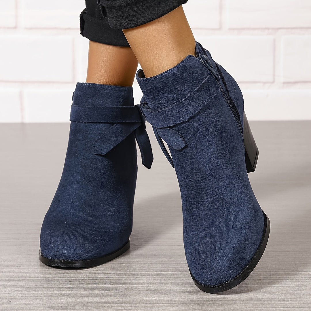 Arvelle | Femme Bottines Talon Carré Nœud - Black - Image 8