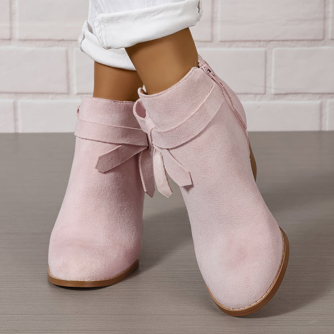 Arvelle | Femme Bottines Talon Carré Nœud - Black - Image 9