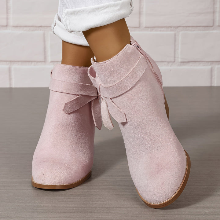 Arvelle | Femme Bottines Talon Carré Nœud - Black - Image 9