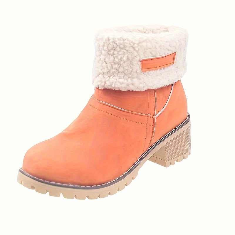Arvèle | Bottines Fourrées Femme Talon Carré Hiver - Black - Image 7