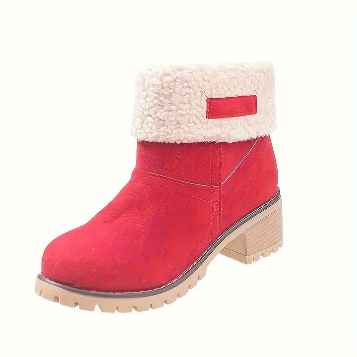 Arvèle | Bottines Fourrées Femme Talon Carré Hiver - Black - Image 9