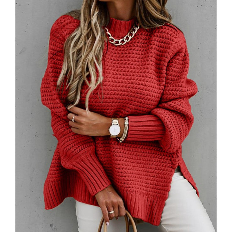 Arvèle | Pull Femme Oversize Grosse Maille - Red - Image 1