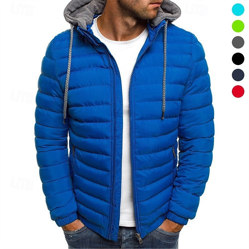 Arvéon | Homme Doudoune à Capuche Matelassée Hiver - Royal Blue - Image 1