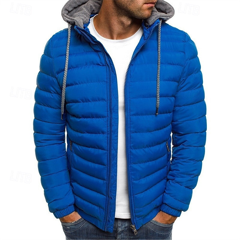 Arvéon | Homme Doudoune à Capuche Matelassée Hiver - Royal Blue - Image 2