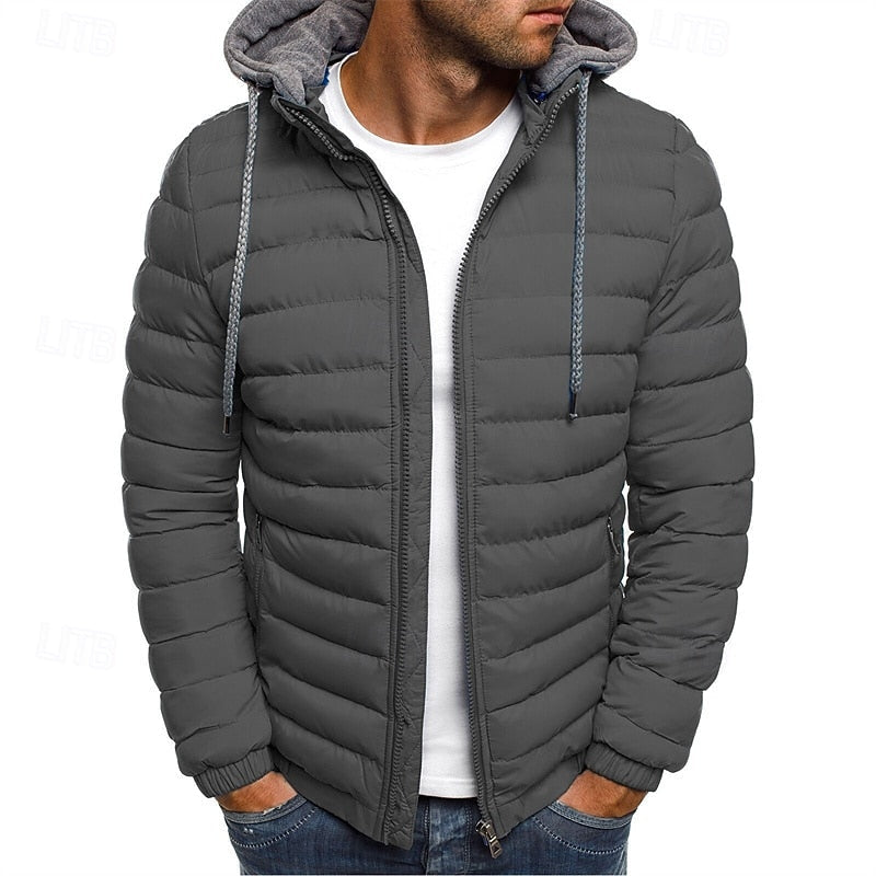 Arvéon | Homme Doudoune à Capuche Matelassée Hiver - Royal Blue - Image 4