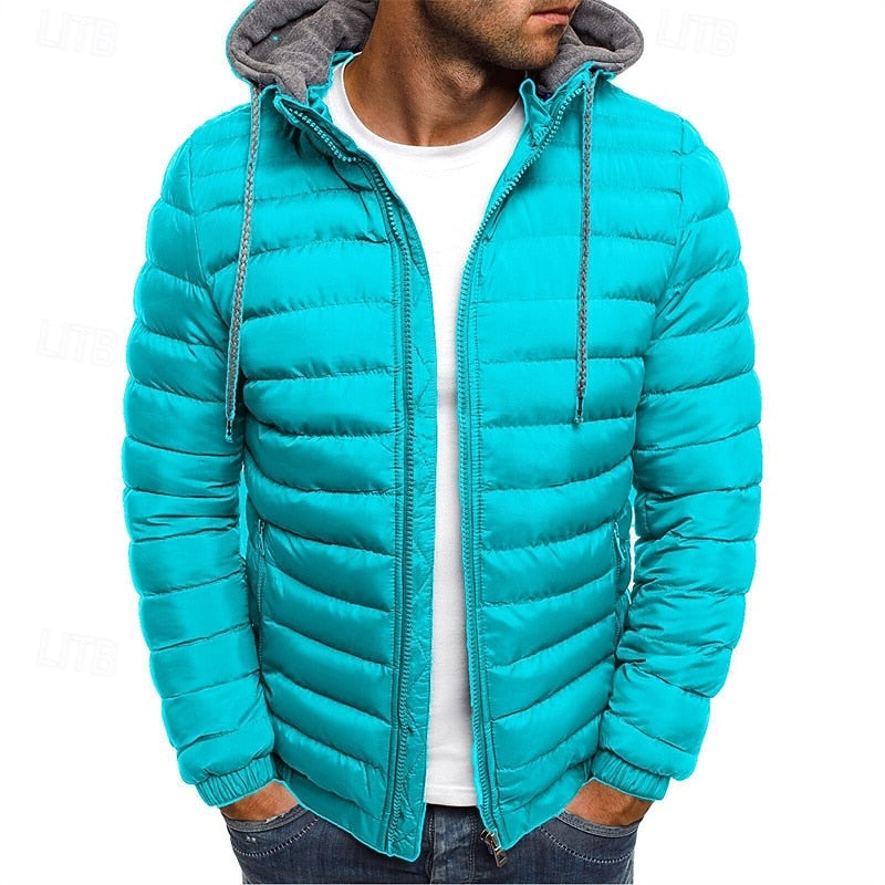Arvéon | Homme Doudoune à Capuche Matelassée Hiver - Royal Blue - Image 5