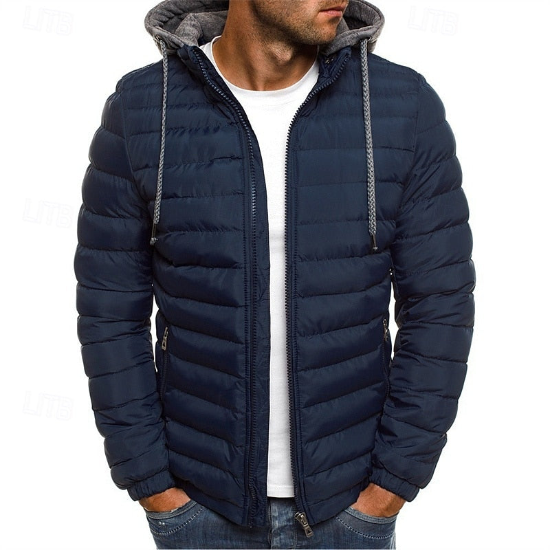Arvéon | Homme Doudoune à Capuche Matelassée Hiver - Royal Blue - Image 6