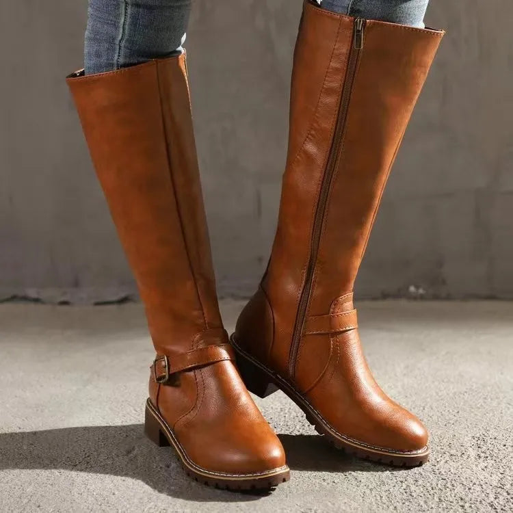 Gilvorde | Femme Bottes Hautes Cuir Boucle — vue 4