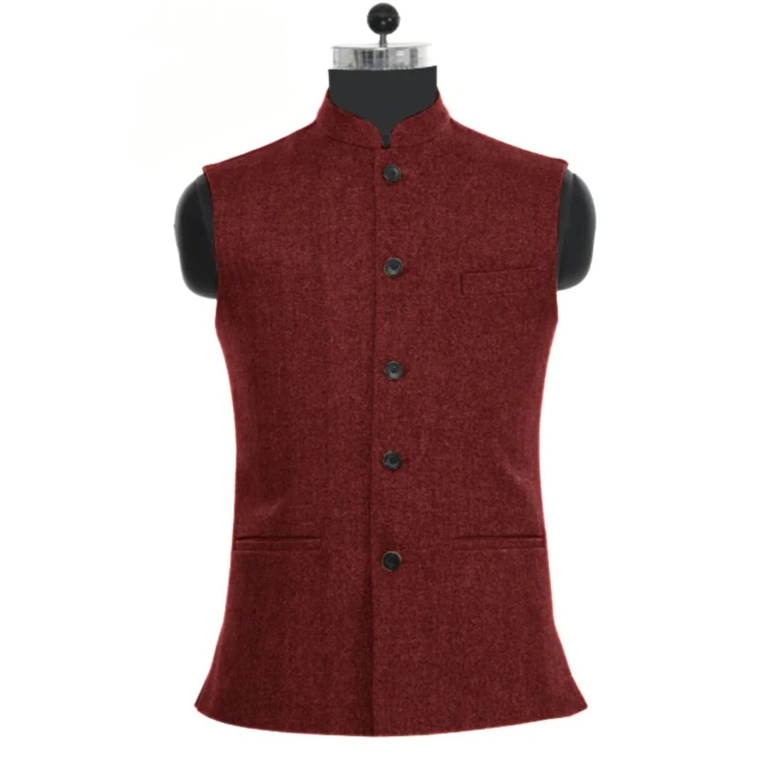 Arvond | Gilet Homme Col Mao Slim Fit - Royal Blue - Image 2