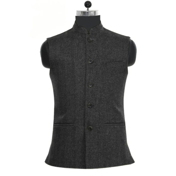 Arvond | Gilet Homme Col Mao Slim Fit - Royal Blue - Image 4