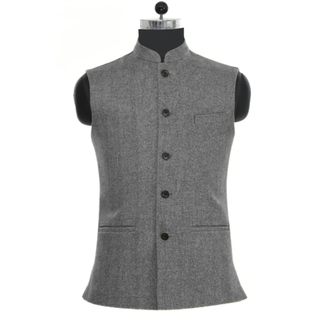 Arvond | Gilet Homme Col Mao Slim Fit - Royal Blue - Image 5