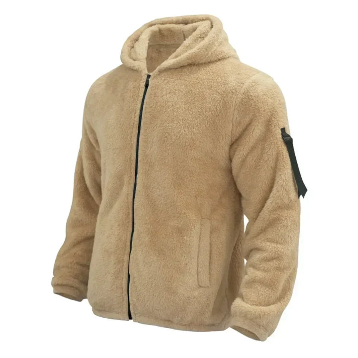 Arvond | Veste polaire à capuche homme zippée - Camel - Image 2