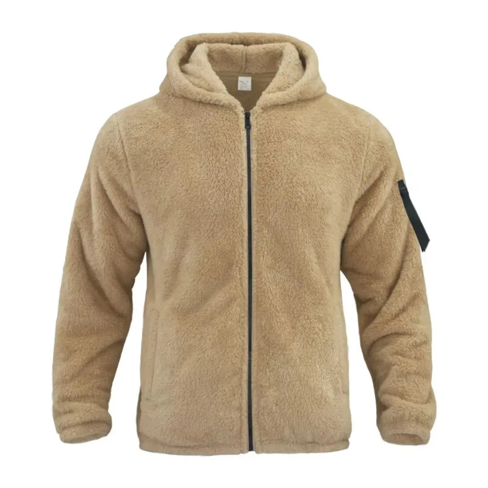 Arvond | Veste polaire à capuche homme zippée - Camel - Image 7