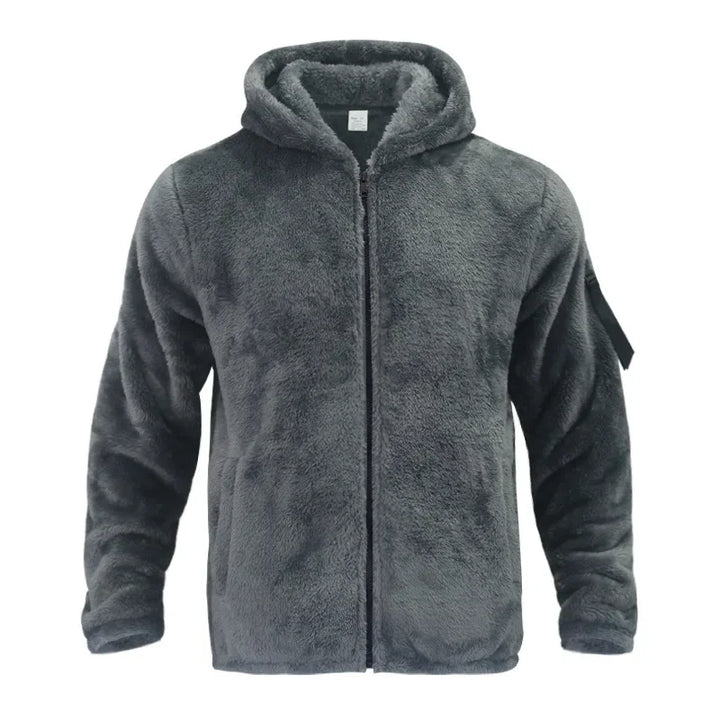 Arvond | Veste polaire à capuche homme zippée - Camel - Image 8