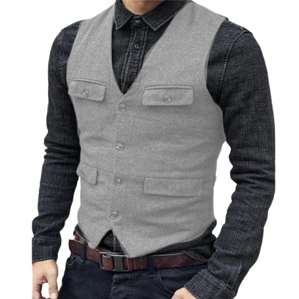 Lorvaine | Homme Gilet Col V Slim Fit — vue 2
