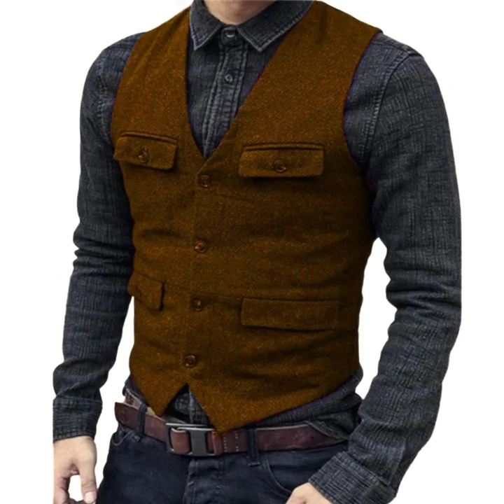Lorvaine | Homme Gilet Col V Slim Fit — vue 5