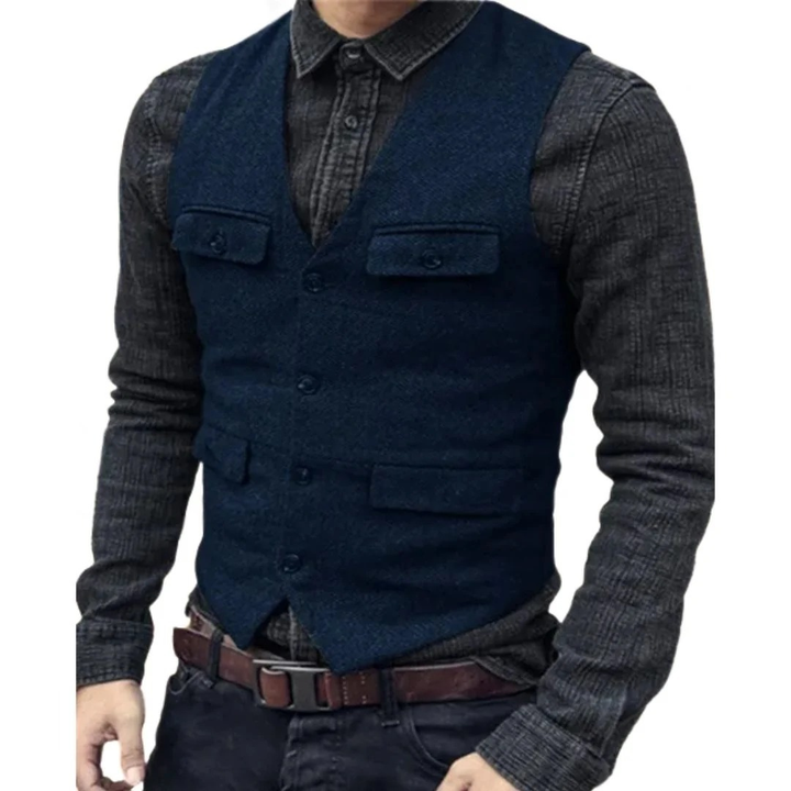 Lorvaine | Homme Gilet Col V Slim Fit — vue 6