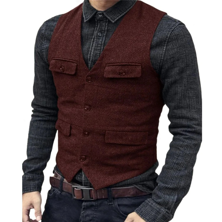 Lorvaine | Homme Gilet Col V Slim Fit — vue 7