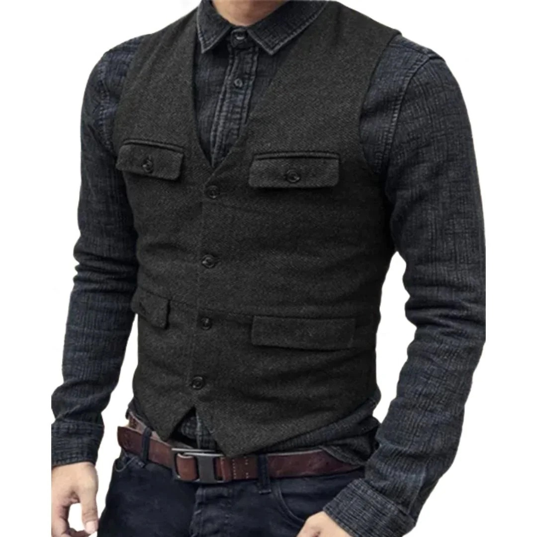 Lorvaine | Homme Gilet Col V Slim Fit — vue 8