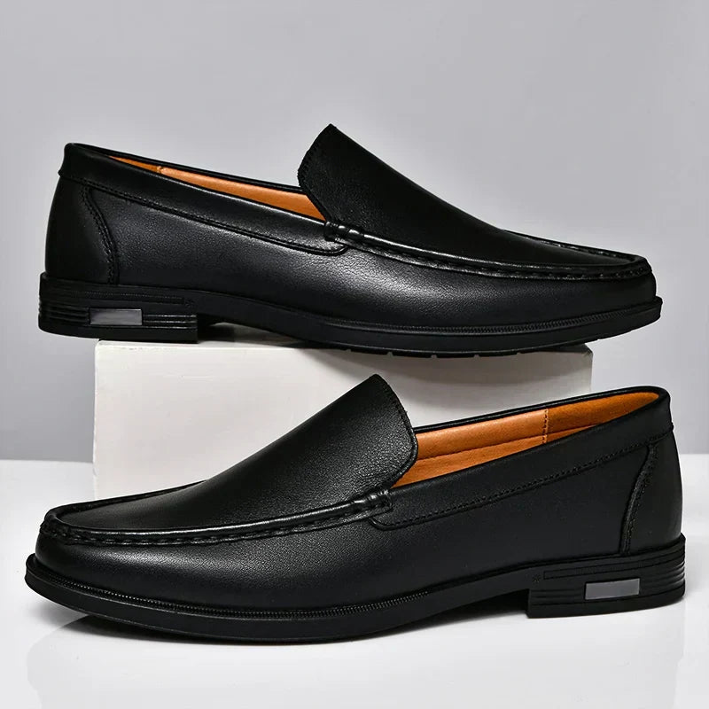 Bastian | Men's Slip-On Dress Loafer - Black - Image 2