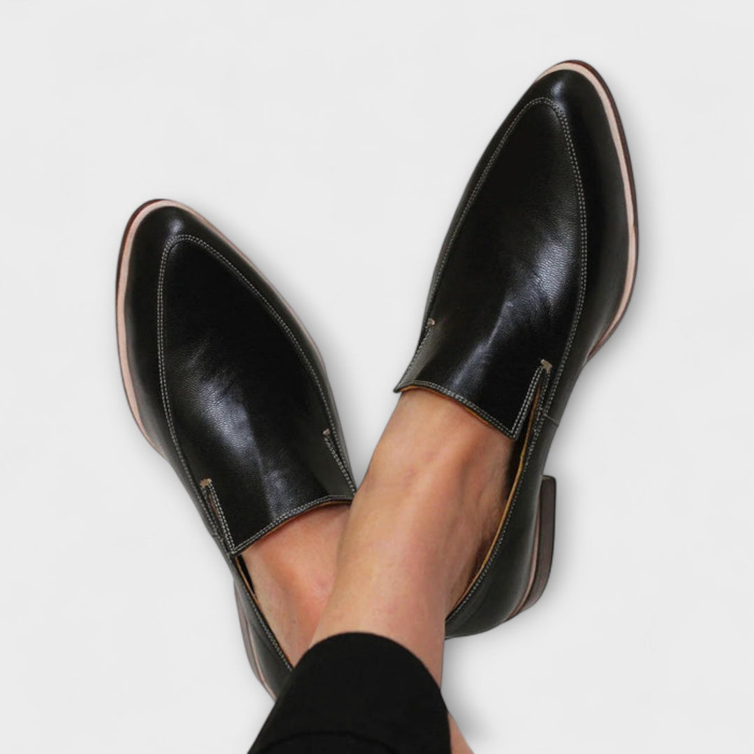 Beatrice | Women's Slip-On Loafers - Black - Image 1