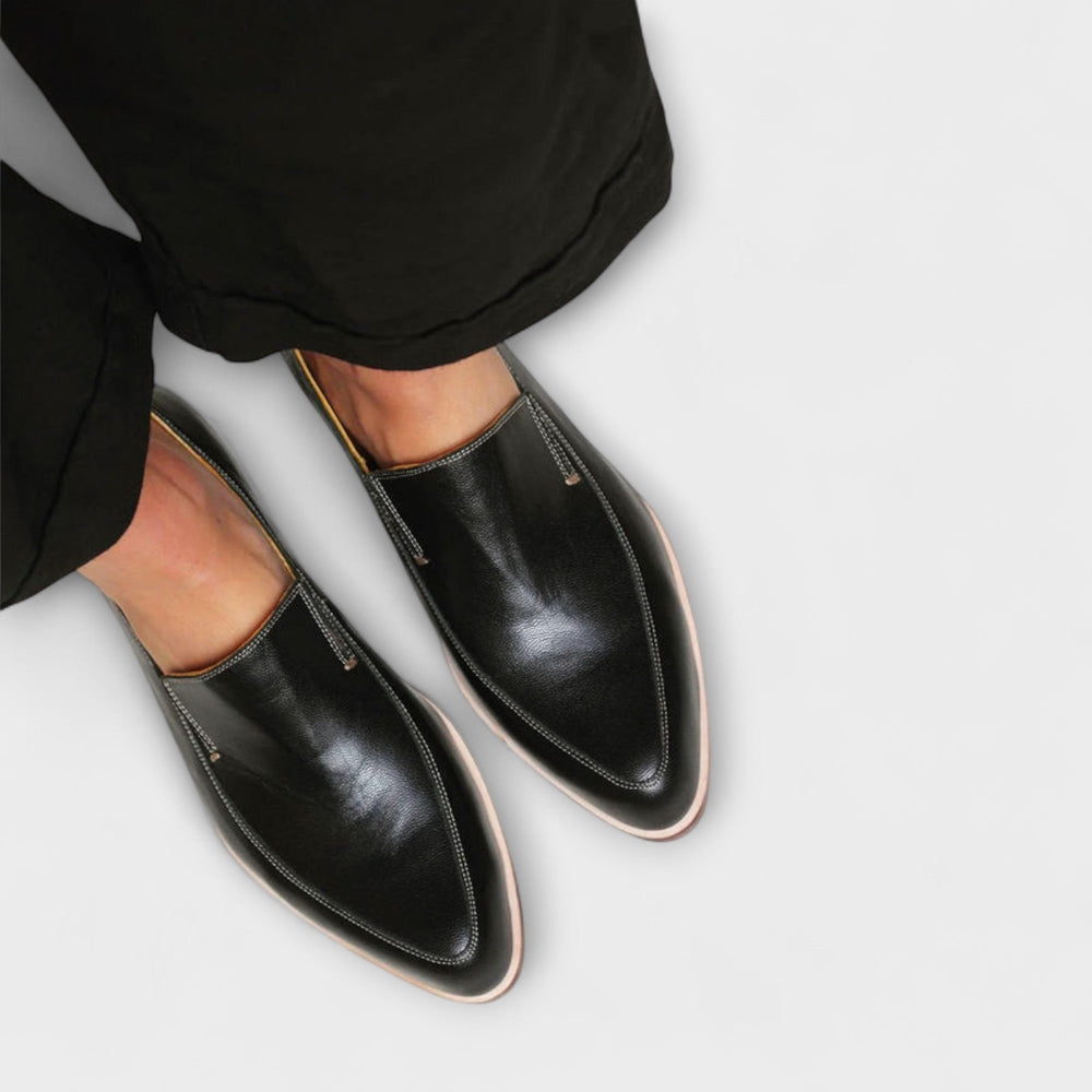 Beatrice | Women's Slip-On Loafers - Black - Image 2