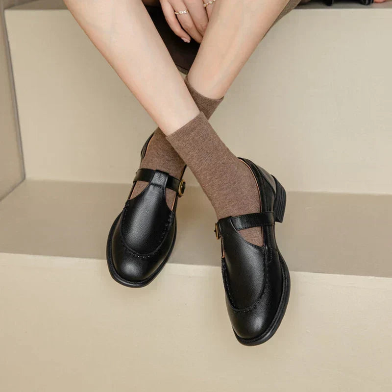 Beatrice | Women's T-Strap Mary Jane Low Heel Shoes - Image 1