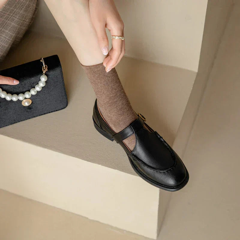 Beatrice | Women's T-Strap Mary Jane Low Heel Shoes - Image 2