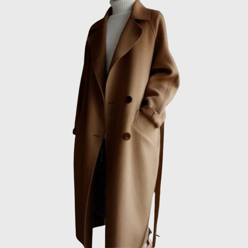 Beatriz | Women's Longline Double Breasted Overcoat - Image 2