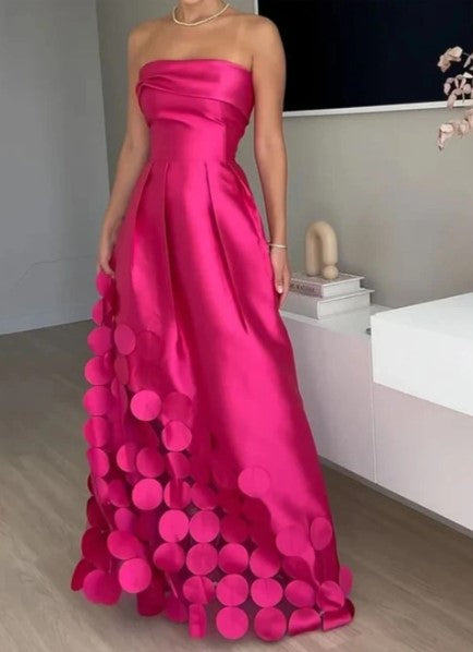 Beatriz | Women's Strapless Ruffle Maxi Dress - Image 2