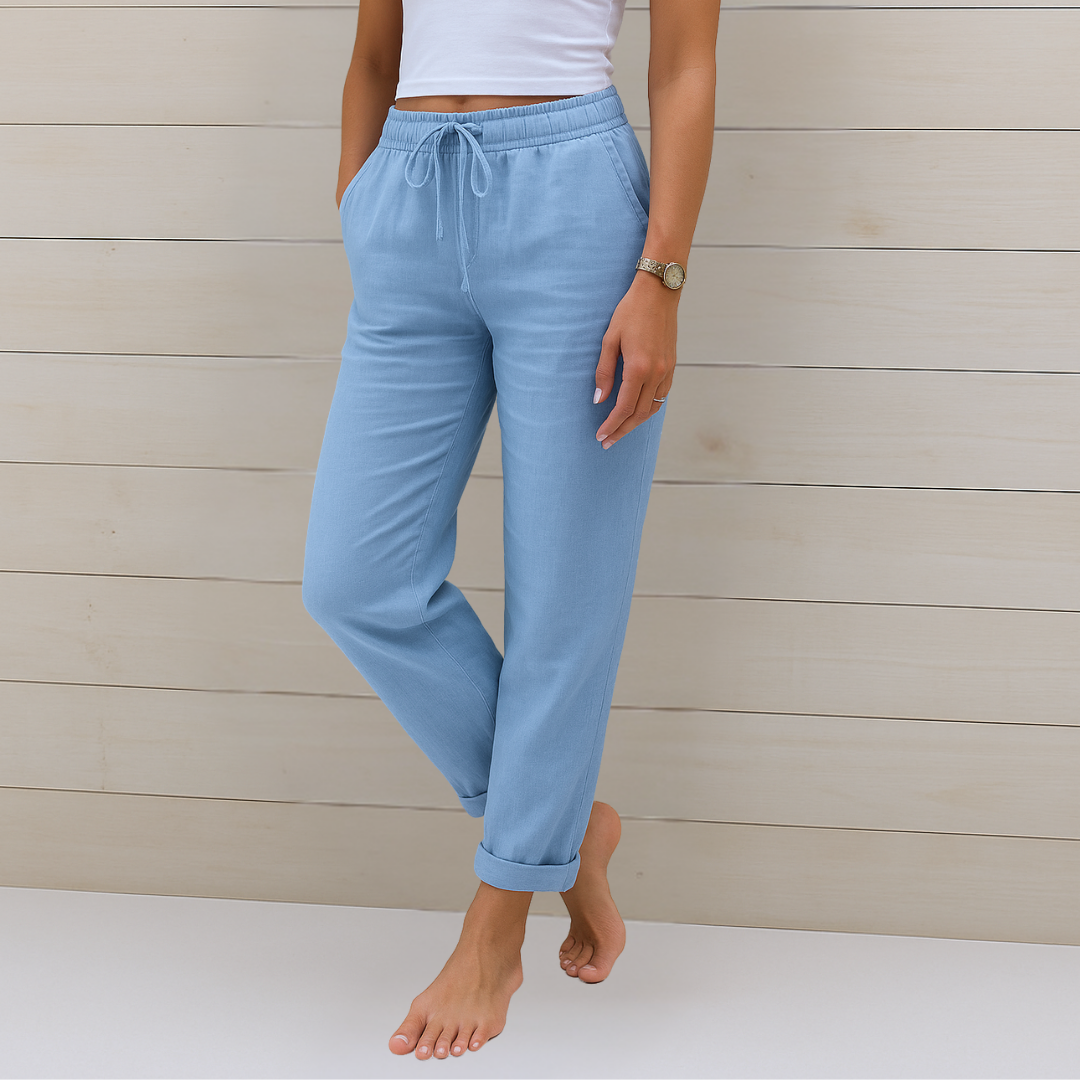 Bellamy | Women's Drawstring Elastic Waist Pants - Image 1