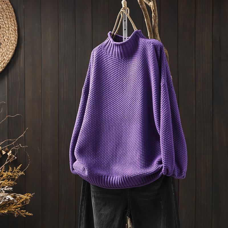 Bellaria | Women's Turtleneck Long Sleeve Sweater - Image 2