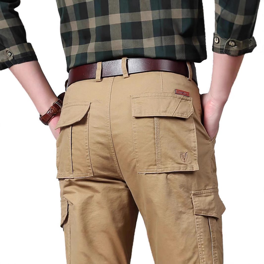 Belvorn | Homme Pantalon Cargo Multi-Poches - Khaki - Image 1