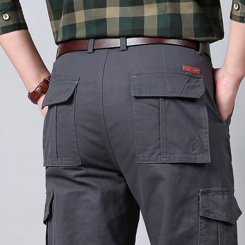 Belvorn | Homme Pantalon Cargo Multi-Poches - Khaki - Image 6