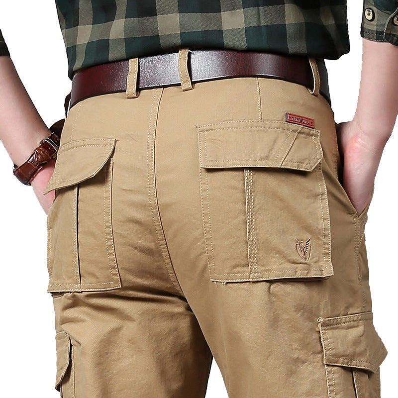 Belvorn | Homme Pantalon Cargo Multi-Poches - Khaki - Image 8