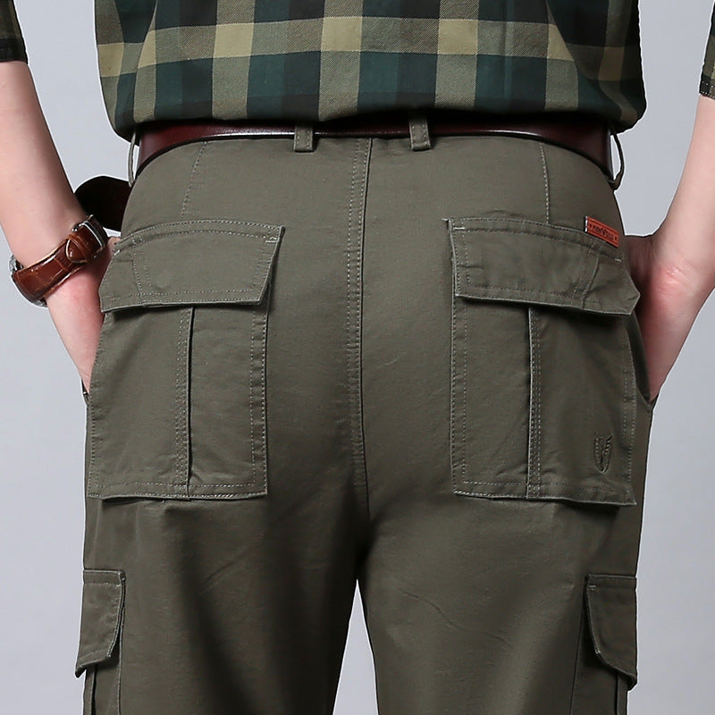 Belvorn | Homme Pantalon Cargo Multi-Poches - Khaki - Image 9