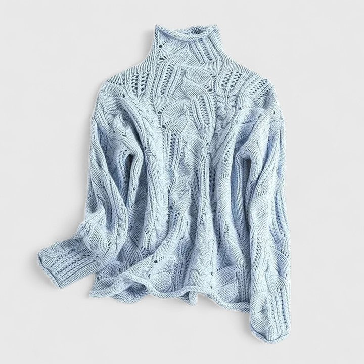 Bernadette | Women's Mock Neck Long Sleeve Sweater - Image 1