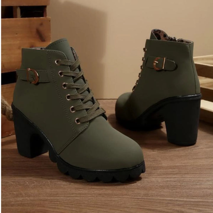 Selvorne | Femme Bottines à Lacets Talon Bloc — vue 5