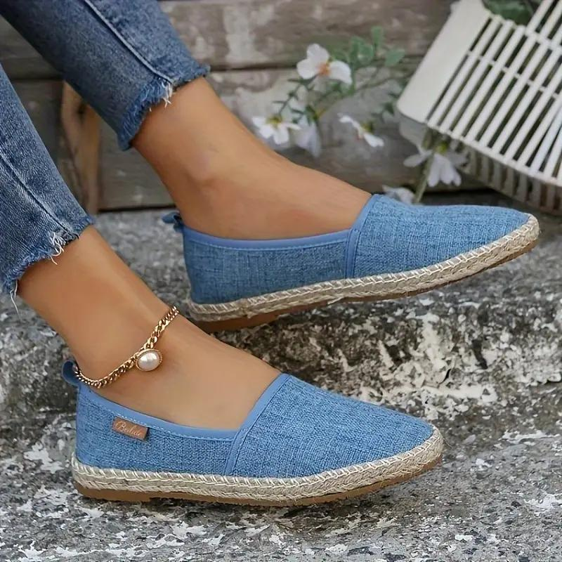 Blythe | Women's Slip-On Espadrille Flat - Beige - Image 2
