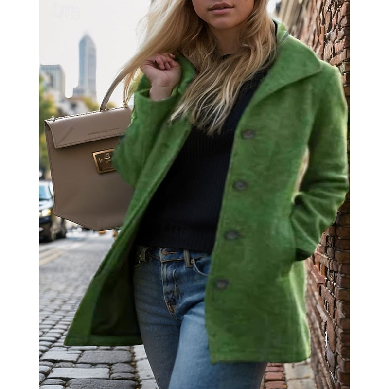 Bréande | Femme Manteau Boutonné Col Rabattu Hiver - Image 4