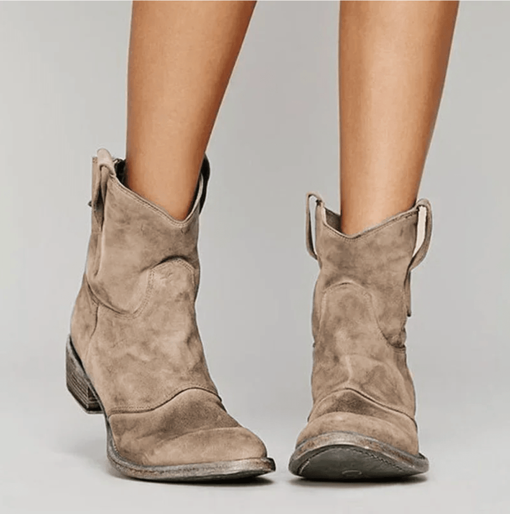Lyvande | Femme Bottines Western Suédées Talon Plat — vue 2