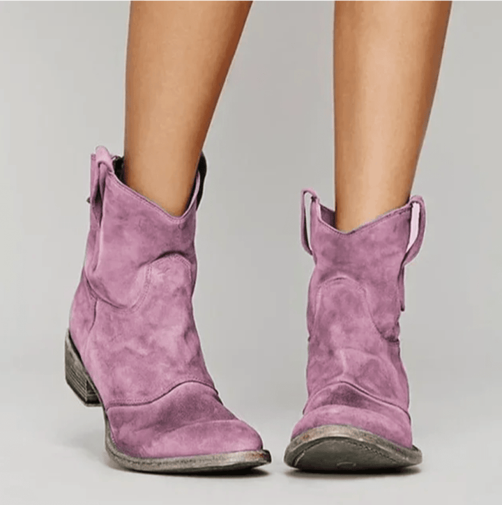 Lyvande | Femme Bottines Western Suédées Talon Plat — vue 5