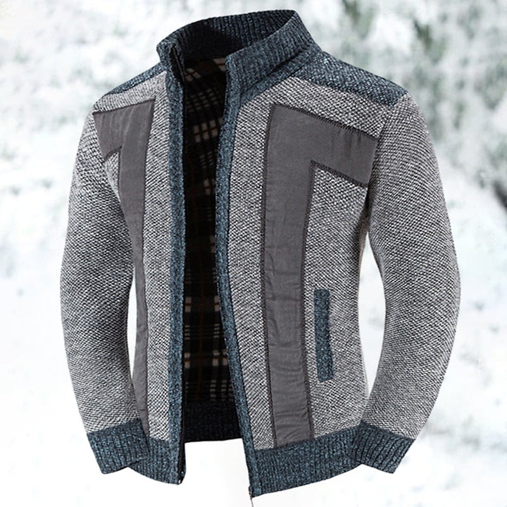 Brelvand | Veste Homme Hiver Zippée Colorblock - Grey - Image 8