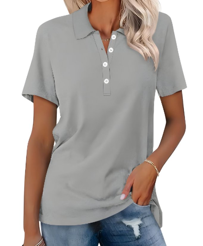 Brenna | Women's Short Sleeve Collared Polo Shirt - Image 1